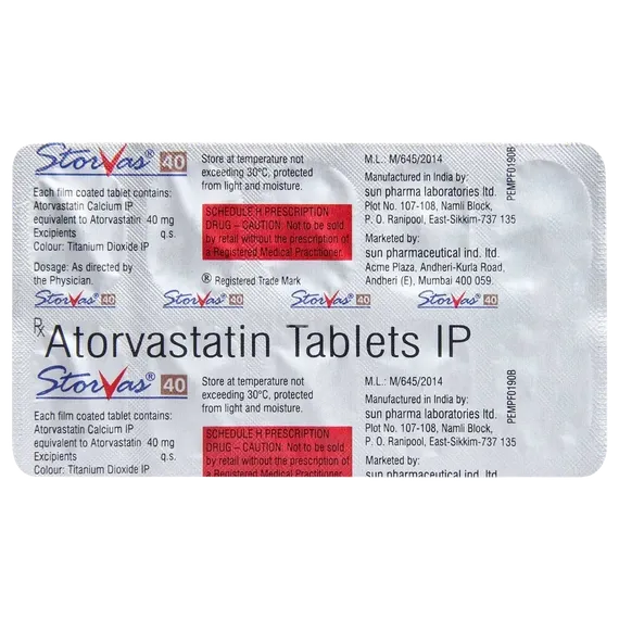 storvas 40mg tablet 10's